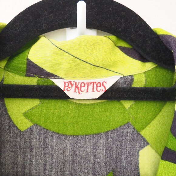 Vintage Pykettes Green Button Down Long Sleeve Top - Picture 4 of 6